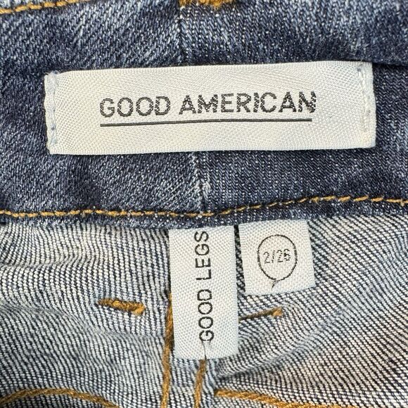 Good American Good Legs Jeans 2/26 Blue Ultimate Skinny Mid-Rise GL899T - Picture 14 of 14
